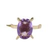 Vintage Gold Amethyst Statement Ring
