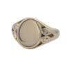 Antique 9ct Rose Gold Oval Signet Ring Chester 1922