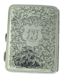 Antique Silver Cigarette Case by Samuel M Levi 1899