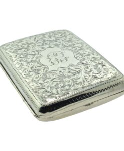 Antique Sterling Silver Cigarette Case by Samuel M Levi 1899