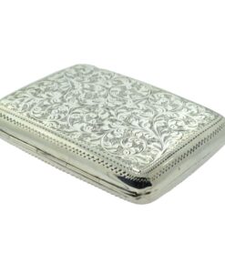 Antique Sterling Silver Cigarette Case by Samuel M Levi 1899