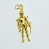 Vintage 9ct Gold Knight In Shinning Armour Charm