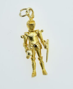Vintage 9ct Gold Knight In Shinning Armour Charm