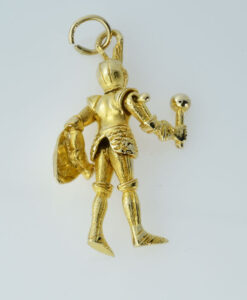 Vintage 9ct Gold Knight In Shinning Armour Charm