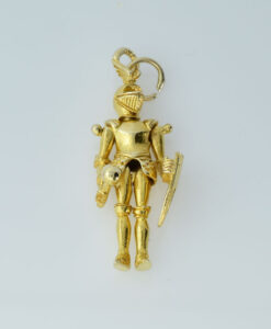 Vintage 9ct Gold Knight In Shinning Armour Charm