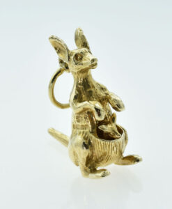 Vintage 9ct Gold moving Kangaroo Charm