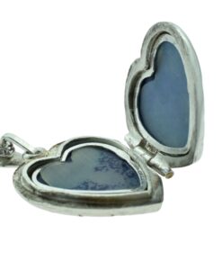 Vintage Sterling Silver Heart Locket dated 1970