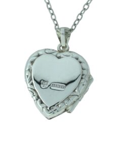 Vintage Sterling Silver Heart Locket dated 1970