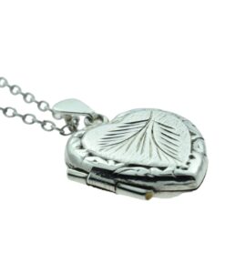 Vintage Sterling Silver Heart Locket dated 1970