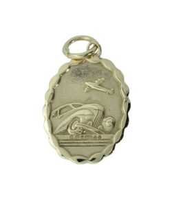 Oval 9ct Gold St Christopher by Georg Jensen