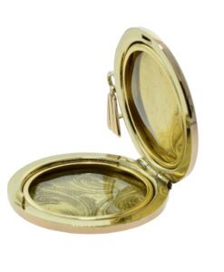 Vintage 9ct Gold Round Locket by Georg Jensen