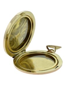 Vintage 9ct Gold Round Locket by Georg Jensen