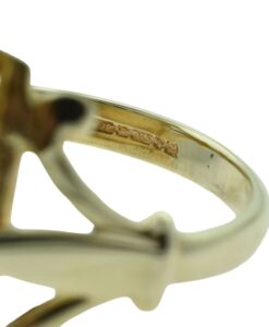 Vintage 9ct Gold Rectangular Locket Ring