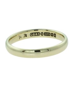 9ct yellow gold wedding band ring