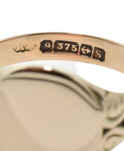 Antique Rose Gold Oval Signet Ring