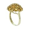 Gold Whiskey Quartz Cluster Cocktail Ring