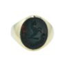 Bloodstone Signet ring with Horse Intaglio