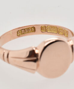 Antique Rose Gold Oval Signet Ring