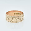 Antique 9ct Rose Gold Heart Band Ring