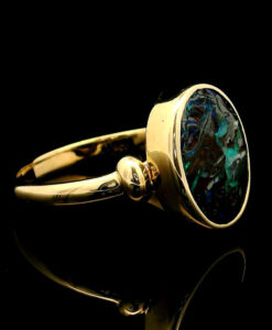 Australian Gold Boulder Opal Ring