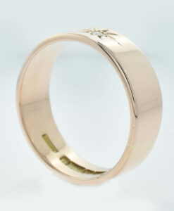 Antique 9ct Rose Gold Diamond Band Ring