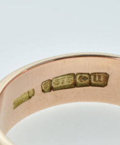 Antique 9ct Rose Gold Diamond Band Ring