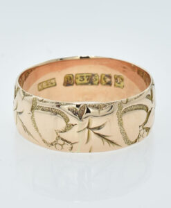 Antique Rose Gold Heart Band Ring