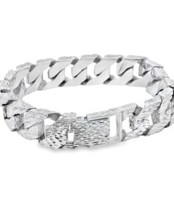 Vintage Sterling Silver Heavy Curb Bracelet