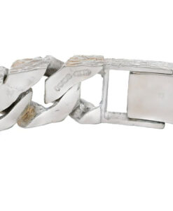 Vintage Sterling Silver Heavy Curb Bracelet