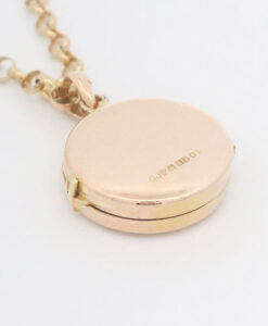 Vintage Gold Round Flower Locket by Georg Jensen