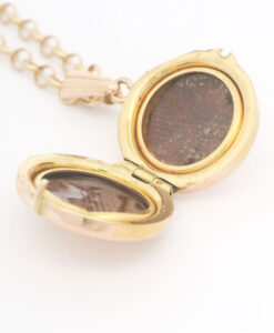 Vintage Round Flower Locket by Georg Jensen