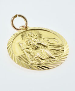 Round 9ct Gold St Christopher by Georg Jensen