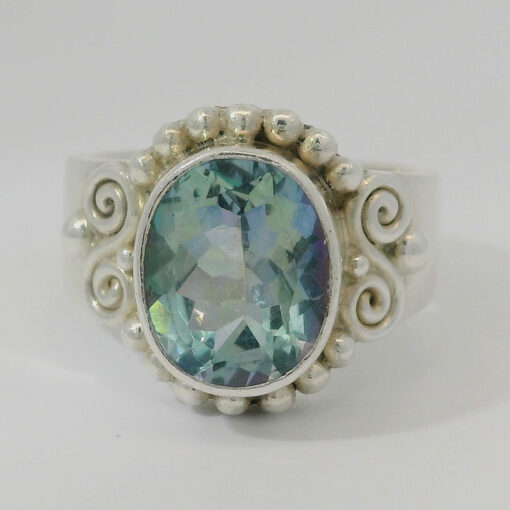 SAJEN Sterling Silver Blue Topaz Ring