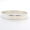 Chunky Oval Sterling Silver Hinged Bangle