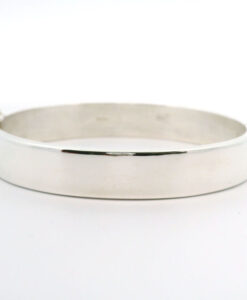 Chunky Oval Sterling Silver Hinged Bangle