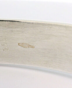 Chunky Oval Sterling Silver Hinged Bangle