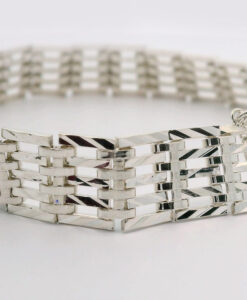 Vintage Five Bar Gate Bracelet in Sterling Silver dated London 1979