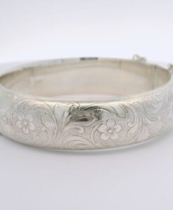 Silver Flower Bangle Dated 1973