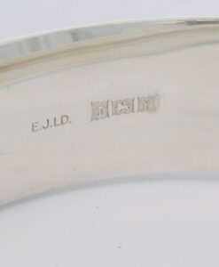 Vintage Sterling Silver Flower Bangle Dated 1973