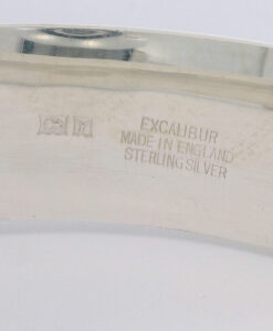 Vintage Sterling Silver Flower Bangle Dated 1973