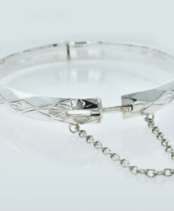 Vintage Silver Diamond Design Bangle