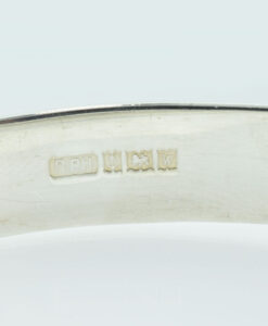 Vintage Solid Sterling Silver Leaf Bangle 1971