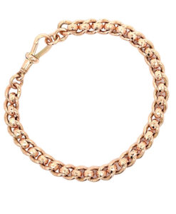 Antique 9ct Rose Gold Rollerball Link Bracelet c1900