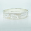 Vintage Solid Sterling Silver Leaf Bangle dated 1973