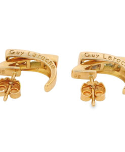Guy Laroche 18ct Yellow Gold Multi Gem Earrings