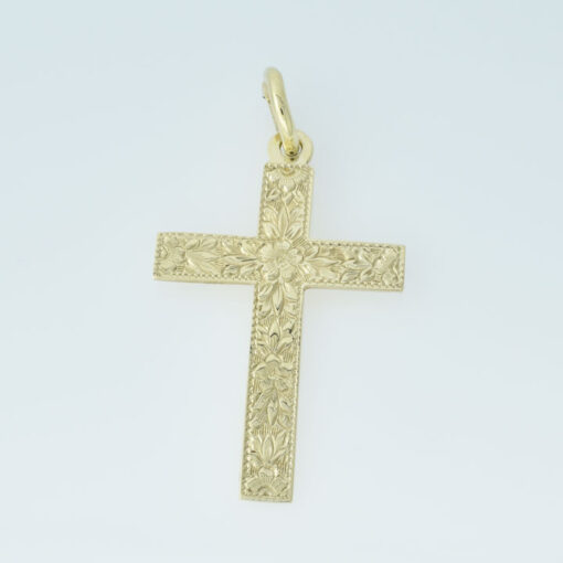 Solid Vintage 9ct Yellow Gold Cross Dated 1928