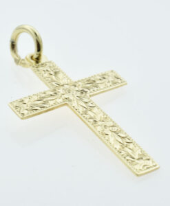 Solid Vintage 9ct Yellow Gold Cross Dated 1928