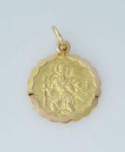 Vintage 9ct Gold St Christopher by Georg Jensen