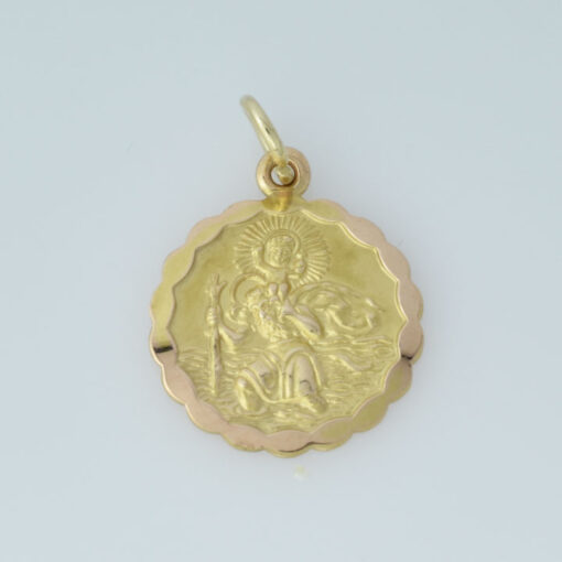 Vintage 9ct Gold St Christopher by Georg Jensen