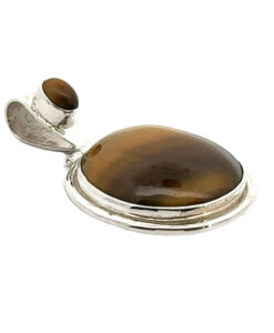Sterling Silver Tigers Eye Pendant